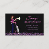 Cute Sparkle Maid Cleaning Service Visitekaartje (Voorkant)