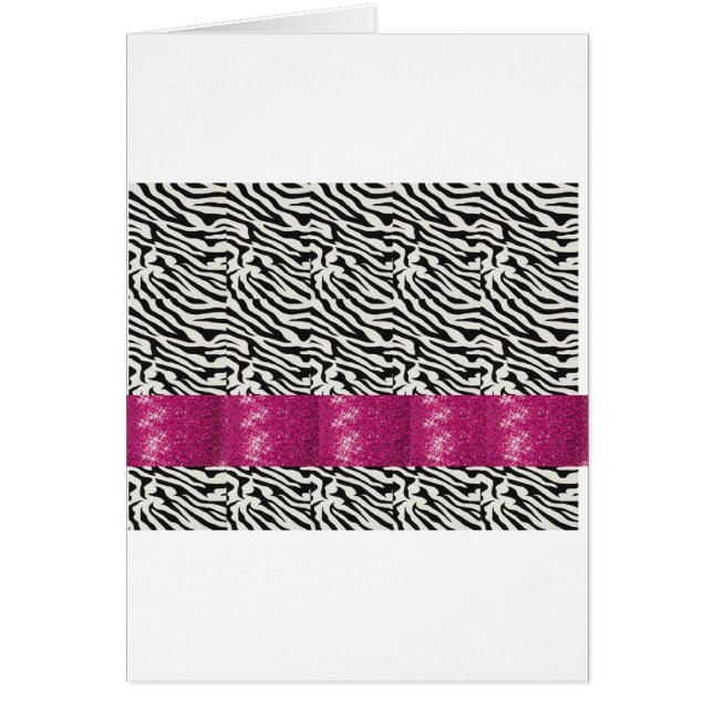 Cute SPARKLE Pink Zebra Striped Giften (Voorkant)
