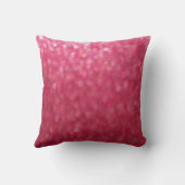 Cute Sparkly Pink Princess Bokeh Kussen (Achterkant)