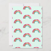 Cute Sparkly Sequin Rainbow Birthday Party Kaart (Achterkant)