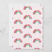 Cute Sparkly Sequin Rainbow Birthday Party Kaart (Achterkant)