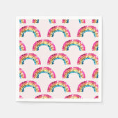 Cute Sparkly Sequin Rainbow Birthday Party Servet (Voorkant)