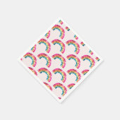 Cute Sparkly Sequin Rainbow Birthday Party Servet (Hoek)