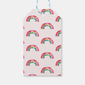 Cute Sparkly Sequin Regenboog Verjaardagsfeestje Cadeaulabel (Achterkant)