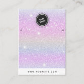 Cute & Sparkly Unicorn Glitter Earling Display Visitekaartje (Voorkant)