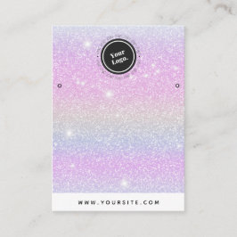 Cute & Sparkly Unicorn Glitter Earling Display Visitekaartje