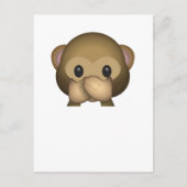 Cute Speak No Evil Monkey Emoji Briefkaart (Voorkant)