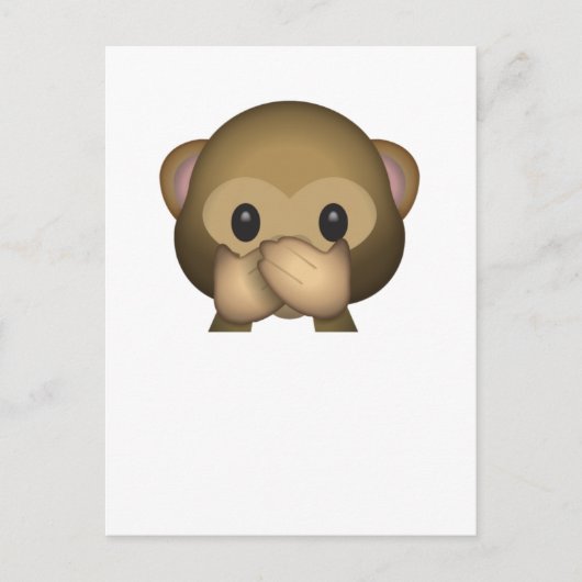 Cute Speak No Evil Monkey Emoji Briefkaart (Voorkant)
