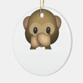 Cute Speak No Evil Monkey Emoji Keramisch Ornament (Links)