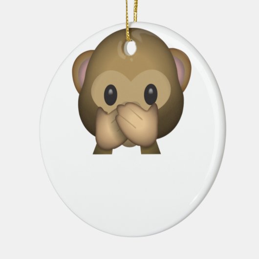 Cute Speak No Evil Monkey Emoji Keramisch Ornament (Links)