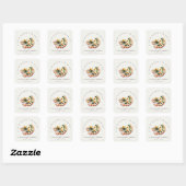 Cute Special Delivery Pizza Baby Shower Party Vierkante Sticker (Vel)