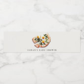 Cute Special Delivery Pizza Baby Shower Party Waterfles Etiket (Enkel label)