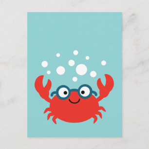 Cute Specky Crab Illustratie Briefkaart