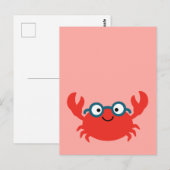 Cute Specky Crab Illustratie Briefkaart (Voorkant / Achterkant)