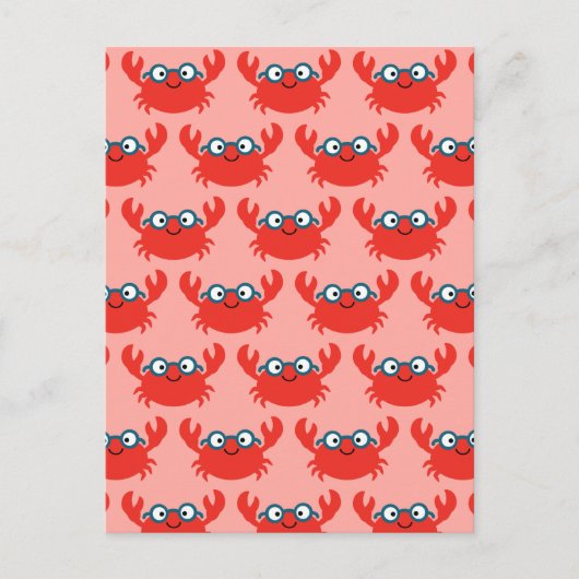 Cute Specky Crab Illustratie Briefkaart (Voorkant)