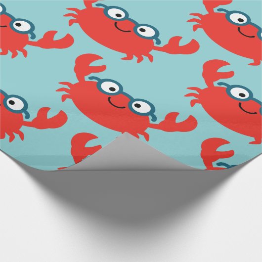 Cute Specky Crab Illustratie Cadeaupapier (Hoek)