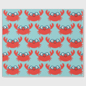 Cute Specky Crab Illustratie Cadeaupapier (Vlak)