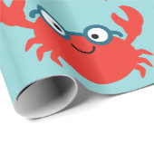 Cute Specky Crab Illustratie Cadeaupapier (Rol Hoek)