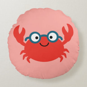 Cute Specky Crab Illustratie Rond Kussen