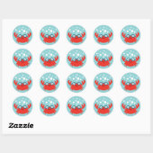 Cute Specky Crab Illustratie Ronde Sticker (Vel)