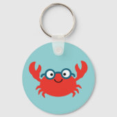 Cute Specky Crab Illustratie Sleutelhanger (Voorkant)