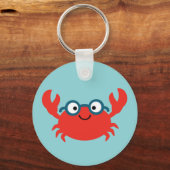 Cute Specky Crab Illustratie Sleutelhanger (Voorkant)