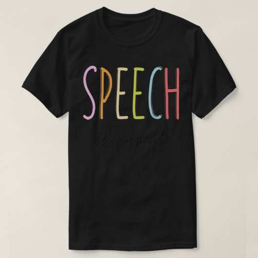 Cute Speech Therapist Pastel Colors SpeechLanguage T-shirt (Design voorkant)