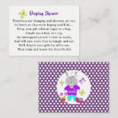 Cute Speelgoed Baby Bunny Rabbit Baby shower Displ Informatiekaartje (Voorkant / Achterkant)