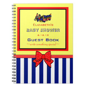 Cute Speelgoed Choo-Choo Train Baby shower Guest B Notitieboek