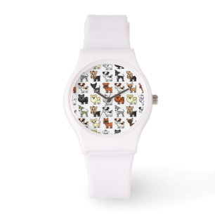 Cute Speelgoed Hondenras Pattern Horloge