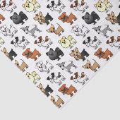 Cute Speelgoed Hondenras Pattern Tissuepapier (Detail)