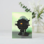 Cute Speelgoed Planet Robot Briefkaart (Staand voorkant)