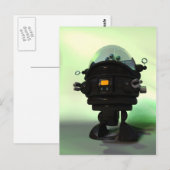 Cute Speelgoed Planet Robot Briefkaart (Voorkant / Achterkant)