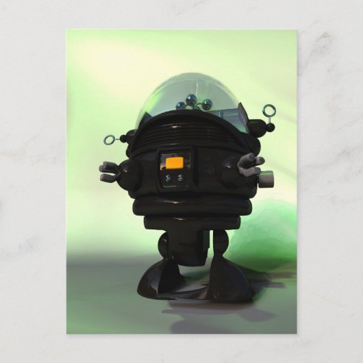 Cute Speelgoed Planet Robot Briefkaart (Voorkant)