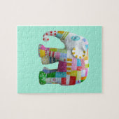 Cute speelgoed retro-olifant, kleurrijk legpuzzel (Horizontaal)