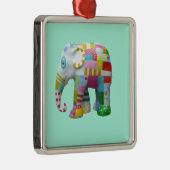 Cute speelgoed retro-olifant, kleurrijk metalen ornament (Rechts)