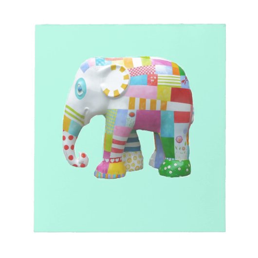 Cute speelgoed retro-olifant, kleurrijk notitieblok (Voorkant)