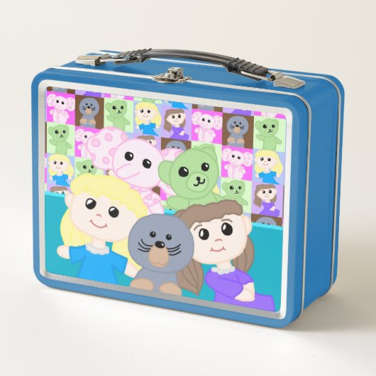 Cute speelgoed thema metalen lunchbox (Voorkant)
