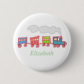 Cute Speelgoed Train Ronde Button 5,7 Cm (Voorkant)