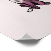 Cute & Speelse Paarse Konijn Konijnen Kunst voor K Poster (Hoek)