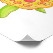 Cute speelse schildpad groene kinderkamer kunst poster (Hoek)