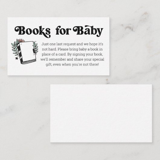 Cute Spell Book, Books for Baby Enclosure Kaart (Voorkant / Achterkant)