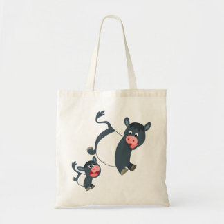 Cute Spelling Belted Galloway Koe & Calf Bag Tote Bag