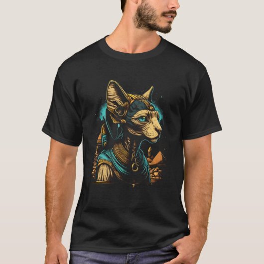 Cute Sphynx Cat  Egyptian Pharaoh Sphynx Cat Owner T-shirt (Voorkant)