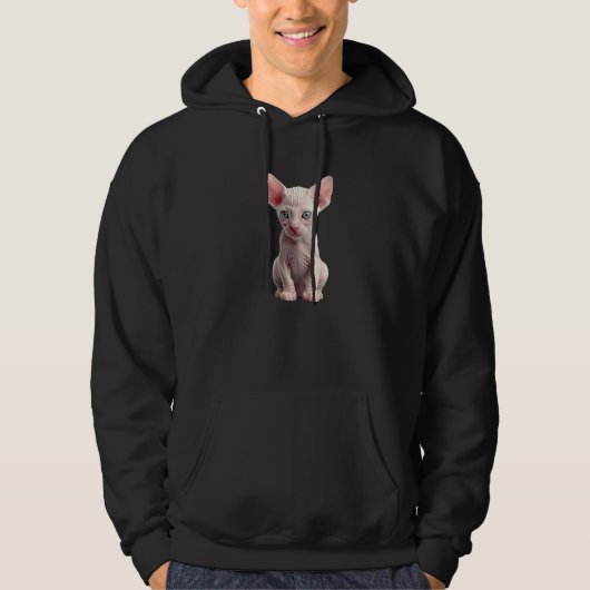 Cute Sphynx Cat  Kitten Hoodie (Voorkant)