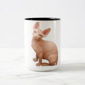 Cute sphynx cat tweekleurige koffiemok (Center)