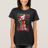 Cute Sphynx Cat Wearing Santa Hat Celebrate Christ T-shirt (Voorkant)