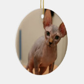 Cute sphynx kitten "Ik ben woedend, hè?" Keramisch Ornament (Rechts)