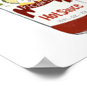 Cute Spicy Cats hot sauce-illustratie Poster (Hoek)