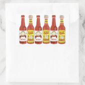 Cute Spicy Cats hot sauces afbeelding white Rechthoekige Sticker (Tas)